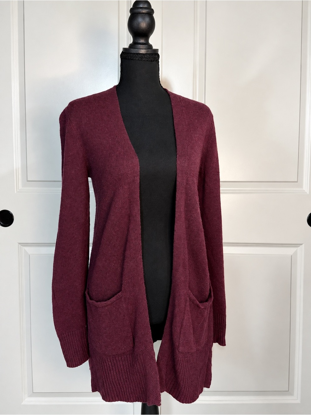 Old Navy Open-Front Cardigan in Deep Burgundy